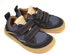Barefoot textilní tenisky Froddo - BF D-Velcro Dark blue modré
