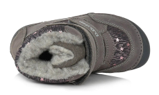 D.D.step Barefoot zimní obuv W063-333M Dark Grey