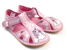 Ef Barefoot Pink Unicorn 386 dívčí bačkory