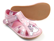 Ef Barefoot Pink Unicorn 386 dívčí bačkory