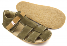 Ef Barefoot sandálky Zelené Khaki