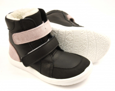 Baby Bare Shoes Febo Winter Sparkle Black Asfaltico