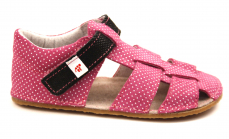 Ef Barefoot sandálky Růžová s černou