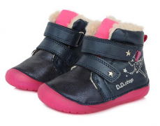 D.D.Step Barefoot zimní boty W070-929B Royal Blue