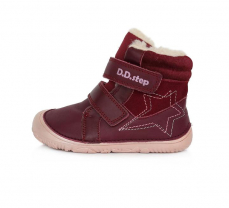 D.D.Step Barefoot zimní boty W073-688C Red