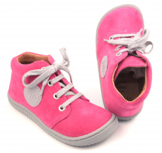 Filii barefoot - Gecko  velours pink laces M